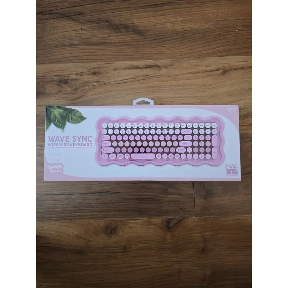 IJoy Wavy Keyboard Pink ABS Slim Design Computer Accessories S33